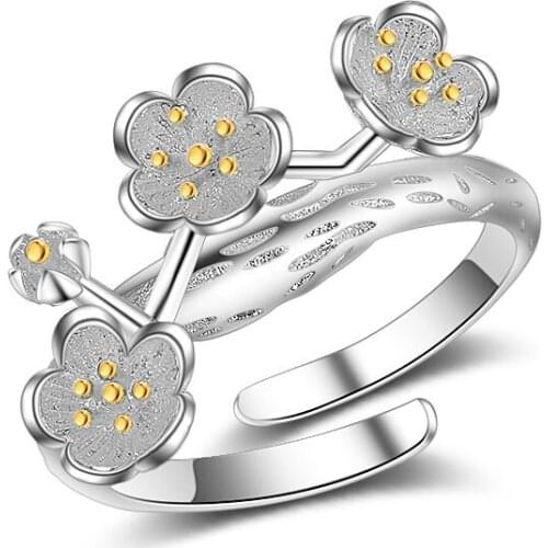 Factory Price Elegant Flower Rings White Gold Color Fashion Jewelry Design For Women Perfect Accessories Jewelry Gifts