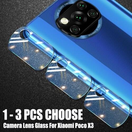 1 2 3 PCS Back Camera Tempered Glass For Xiaomi Poco X3 NFC HD Clear Len Protective Screen Protector Film For Xiaomi Poco F2 Pro