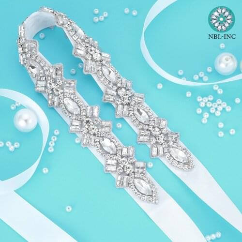 1PC)Rhinestone Bridal belt wedding with crystal diamond wedding dress accessories belt sash for wedding dress WDD