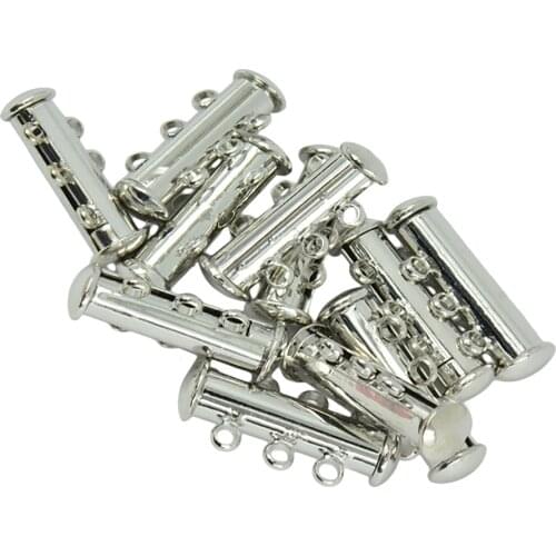 10Pcs Multi Strand Slide Tube Clasps DIY Necklace Bracelets Fashion