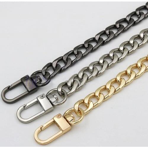100/110/120cm Aluminum Metal Chain DIY Replacement Shoulder Bag Strap Chain Gold Silver Handbag Handles Accessories For Bags