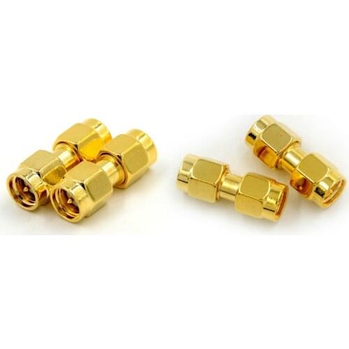 2pcs SMA Male to SMA Male Plug in series RF Coaxial Adapter Connector