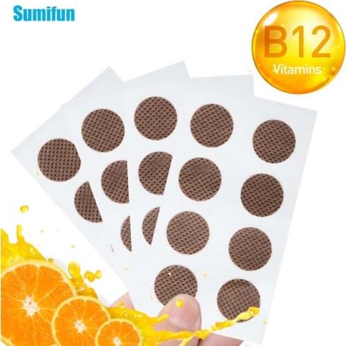 24pcs/lot Vitamin B12 Energy Plaster Eliminate Irritability Promote Cell Mature Body Pain Relief Patch Muscle Relax Sticker