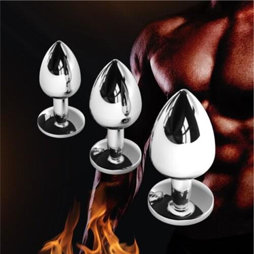 Anal Beads Crystal Jewelry Round Butt Plug Stimulator Sex Toys Dildo Stainless Steel Anal Plug For Gay Couple anal plug tail gag