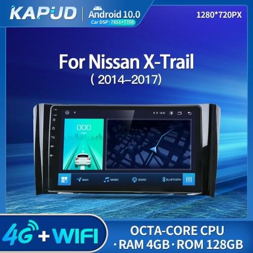 Kapud Android 10 Car Multimedia Auto Radio Player Stereo 10" For Nissan X-Trail Qashqai J11 J10 2013-2017 WIFI Navigation