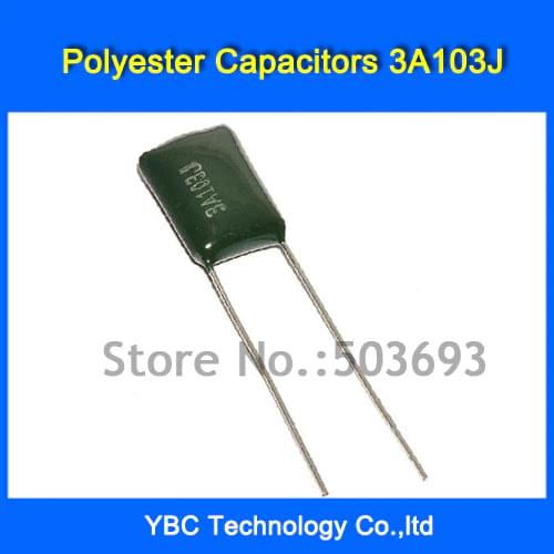 Free Shipping 500pcs/lot Polyester Film Capacitor 3A103J 1KV 1000V 0.01UF 10NF
