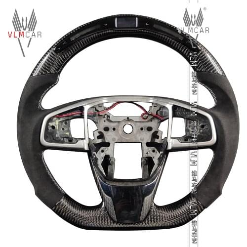 Private custom carbon fiber steering wheel/trims for Honda Civic Fc1