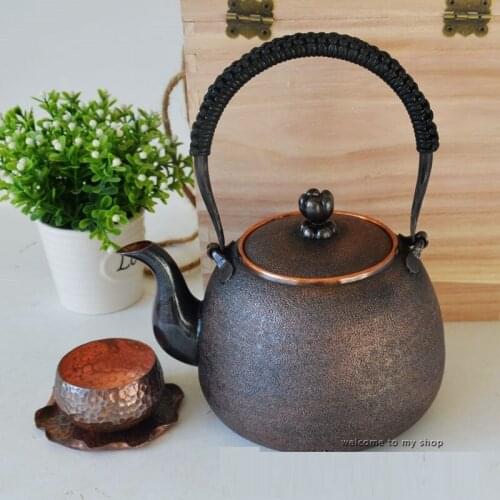 Pure Copper Teapot Kung Fu Water Kettle Retro Thick Gift Handmade