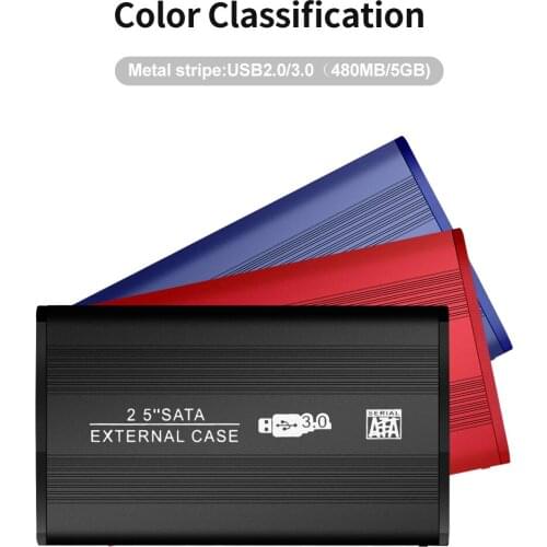 TISHRIC 2.5 Inch HDD Case SATA 3.0 to USB 3.0 Hard Drive Enclosure 2.5" External Hard Drive Box SATA SSD Case HDD Box