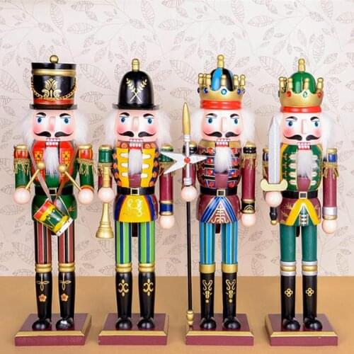 D321 30cm Nutcracker puppet soldiers, wood hand-painted walnut soldiers Kings puppets doll toy,1pcst