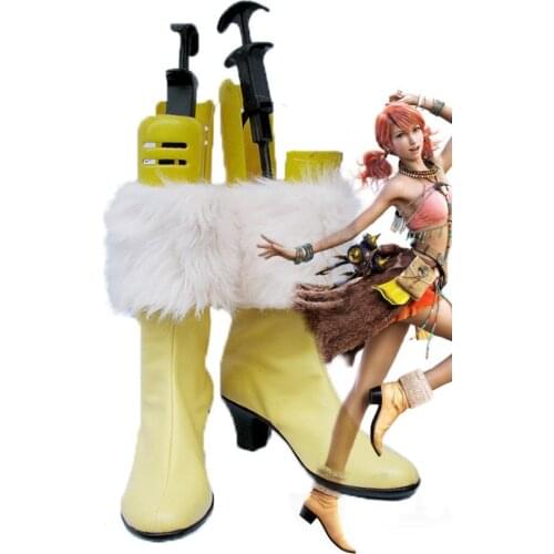FF13 Oerba Dia Vanille Boots Cosplay Final Fantasy XIII Oerba Dia Vanille Cosplay Boots Yellow Shoes Custom Made
