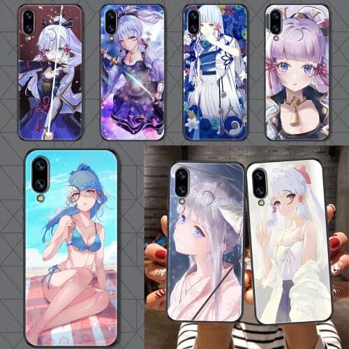 Genshin Impact Kamisato Ayaka Game Phone case For Huawei Honor 6 7 8 9 10 10i 20 A C X Lite Pro Play black silicone back art