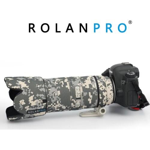 ROLANPRO Waterproof Lens Camouflage Coat Rain Cover for Canon EF 70-200mm F2.8 L IS III USM Guns Protective Case Sleeve DSLR
