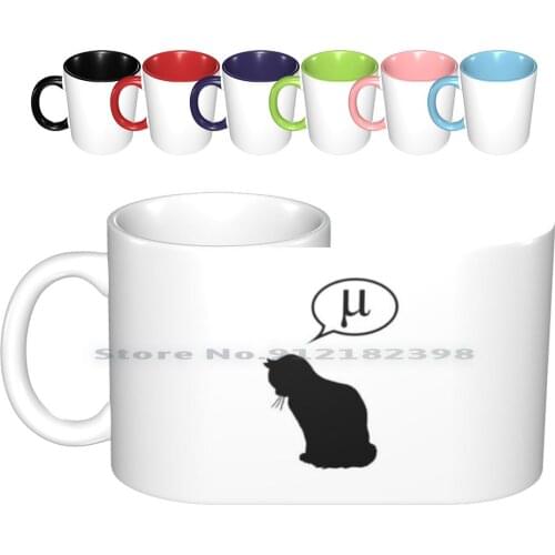 Physics Cat And Friction Coefficient Ceramic Mugs Coffee Cups Milk Tea Mug Physics Cat Joke Coefficient Miu Mew Mu Cats Felines