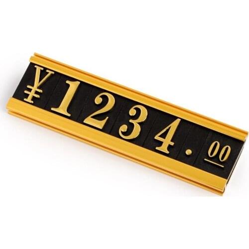 Adhesive Price Cube Composite Plastic Number Tag Commodity Shelf Talker Data Strip Label Holder Strip Aluminum Metal Sign Frame