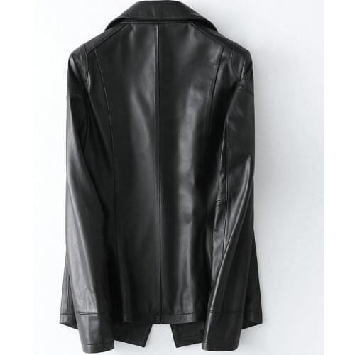 Women Real 100% Jacket Sheepskin Coat Female Spring Autumn Genuine Leather Blazer Jackets 2020 HQ20-CJX12012A