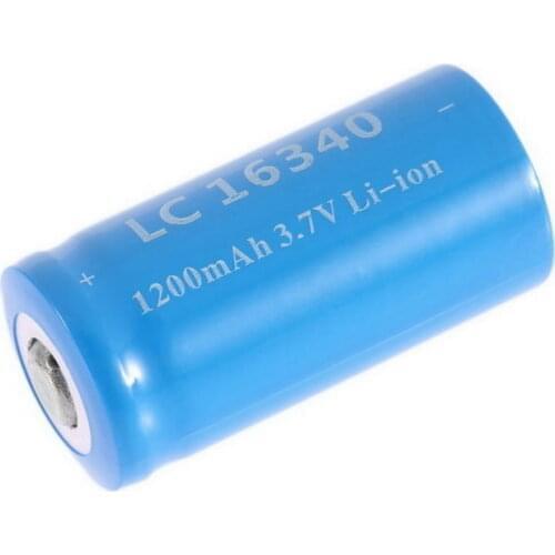 3.7V 1200mAh 16340 Li-ion Rechargeable Battery for Flashlight UL
