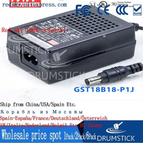 Prosperity MEAN WELL GST18B18-P1J 18V 1A meanwell GST18B 18V 18W AC-DC High Reliability Industrial Adaptor