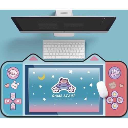 Cute cartoon cute Cat Ear Mouse Pad 800x400 mm Keyboard Mousepad For Laptop Notebook Gamer pad Anti-slip Natural Rubber Mousepad