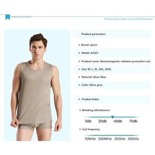 Mens radiation shielding vest,anti-electromagnetic radiation, EMF shielding applied to workplace, family,pass ISO certification