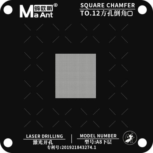 MaterXu MaAnt Reball Kit For iPhone CPU A8/A9/A10/A11/A12/A13/A14 Planting Tin Position Plate+BGA IC Mesh Stencil