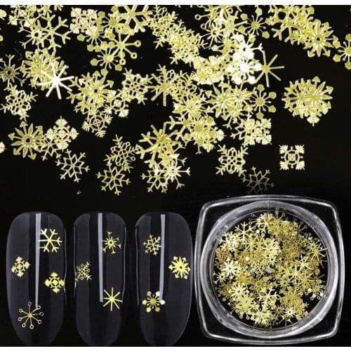 Golden Snowflake Pattern Nail Art Stickers DIY Decals Decoration Manicure Tool декор для ногтей