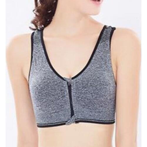 Newest Casual Fitness Seamless Zipper Bra Sexy Workout Crop Top For Women Underwear Women Underwear High Quality Gifts