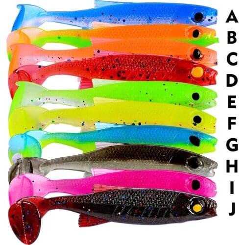New Soft Plastic Lure Set 7cm Lure 2.5g Fishing Bait Isca Artificial Fish Food 10 Items A Pack Colorful Vobler