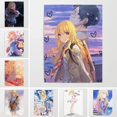 Anime Poster Your Lie April Canvas Painting Retro Style Nordic Wall Art Posters And Prints Pictures Modern Home Decoration