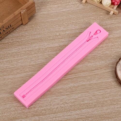 Mijiang Rectangular Zipper Shaped Silicone Mould Fondant Cake Decorating Tools DIY Soap Mold Cocina Confeitaria Bakeware