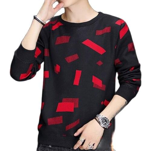 Pullovers，Mens Winter Sweater，Fall Casual Base, Crew Neck, Patchwork, Long Sleeve Puller, 6 Colors, M-3XL, Fleece And Thicken