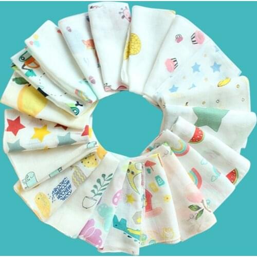 30x30cm 10Pcs/Pack Baby Muslin Face Washcloth Newborn Wipes Bibs Saliva Towel F3ME