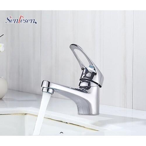 Senlesen Bathroom Faucet Chrome Basin Tap Brass Sinks Mixer Tap Cold And Hot Water Tap