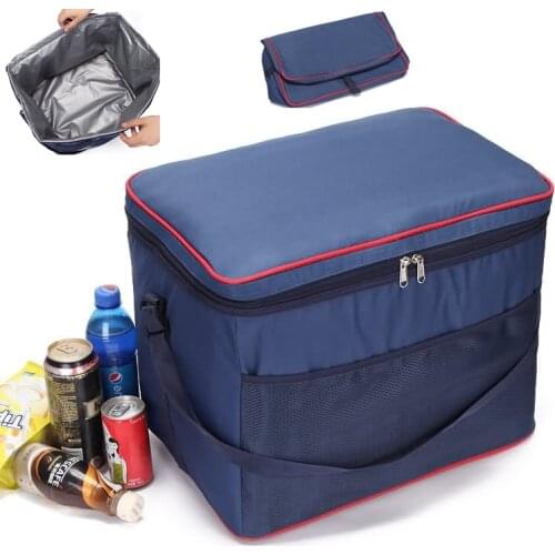 35L Insulation Picnic Bag Ice Pack Portable Lunch Cooler Bag Food Thermal Bag Drink Carrier Insulated Bags Food Delivery Pouch