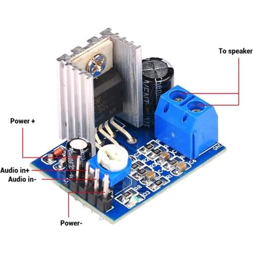 TDA2030A Audio Amplifier Module Power Amplifier Board AMP 6-12V 1*18W