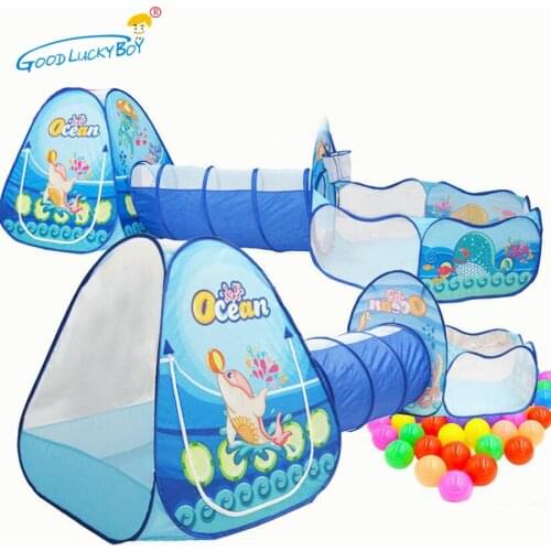 Toys Tunnel Tent Ocean Series Cartoon Game Big Space Ball Pits Portable Pool Foldable Children Outdoor Sports Educational Toy