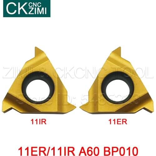 10PCS 11ER A60 BP010 11IR A60 BP010 Carbide Insert Threaded blade CNC tools blade For Threading Turning Tools Steel processing