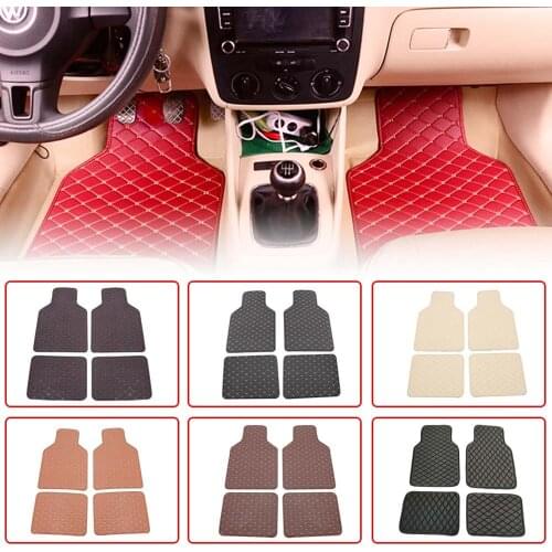 Optional 4PCS Universal Car Floor Mats Carpet Mats Waterproof Anti-dirty Floor Mats for All Cars Car Accessories PVC Carpet