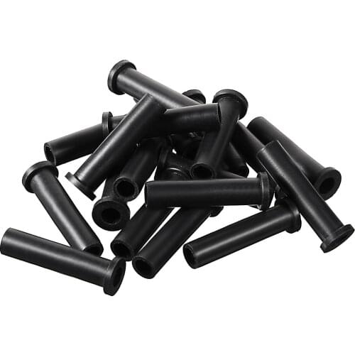 Uxcell 20 Pcs 5-7mm PVC Strain Relief Cord Boot Protector Cable Sleeve Hose 33mm Long Black electric cable wire protection