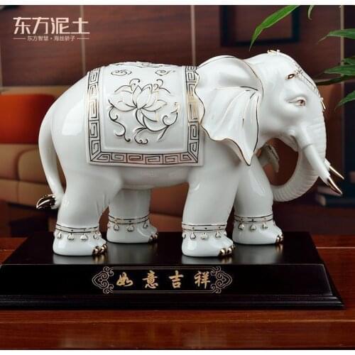 Oriental clay ceramic elephant furnishing articles high-grade moved into opening gifts sitting room decoration