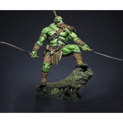 1/18 ancient warrior stand (WITH BASE ) Resin figure Model kits Miniature gk Unassembly Unpainted