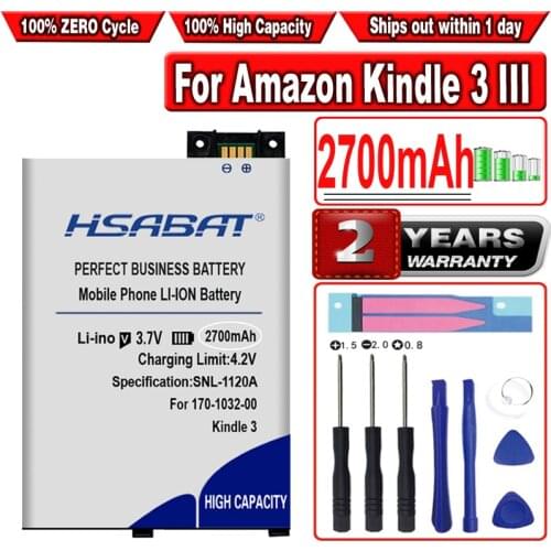 170-1032-00 2700mAh Battery for Amazon Kindle 3 III Keyboard eReader D00901 Graphite 170-1032-01 GP-S10-346392-0100 S11GTSF01A