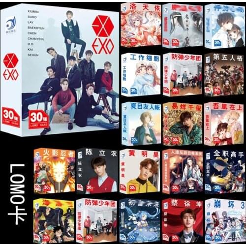 30 Pcs/Set Anime Game Characters Series Lomo Card Mini Postcard Greeting Card Christmas Gifts