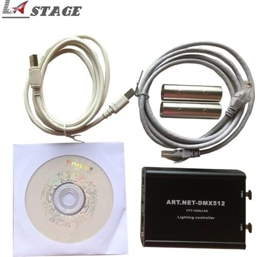 Fast Shipping Artnet PC USB Interface DMX1024 Led Stage Light Controller Box,1 X Ethernet Input, 2 X DMX Output;1024DMX Channels