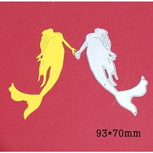 Long hair mermaid Metal Dies Stencil Template for Embossing DIY Scrapbooking Paper Album Gifts Cards Making New Dies for 2021