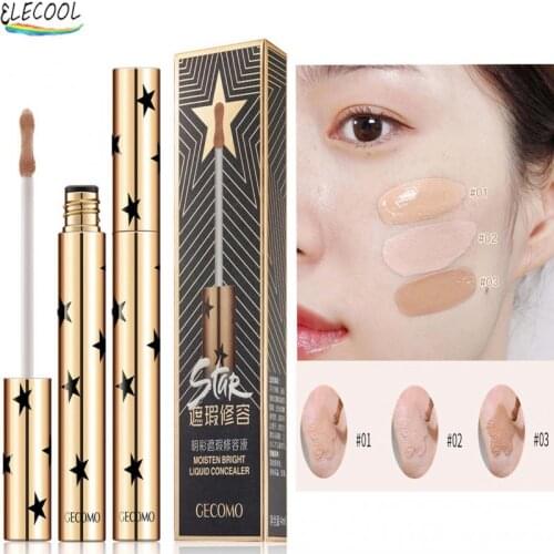 ELECOOL Base Face Liquid Concealer Foundation Cream Cosmetics Full Coverage Oil-control Easy To Wear Soft Face Makeup Beauty Set
