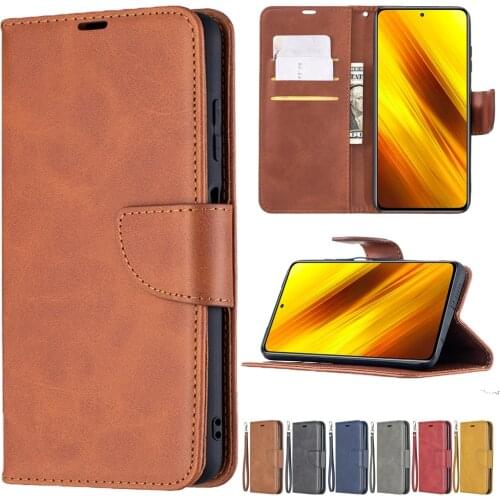 Flip Wallet Sheepskin Leather Case For Xiaomi 11i 10T Lite POCO X3 M3 Redmi Note 10 9 8 7 6 5 Pro Max 4X Redmi 9A 9C 8A 7A 6A