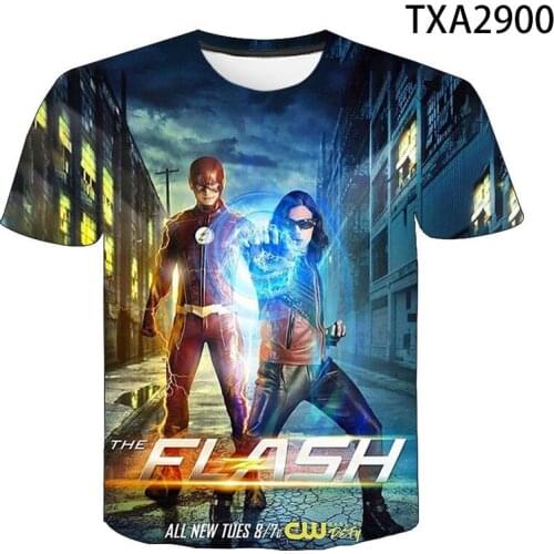 New Summer Men Women Children Flash Movie 3D Printed T shirt Fashion Streetwear Boy Girl Kids Short Sleeve Cool Tops Tee