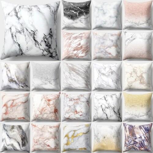 HOT SALES The Marble and Gem Cushion Cover Throw Pillow Case for Home Chair Sofa Decoration Square Pillowcases