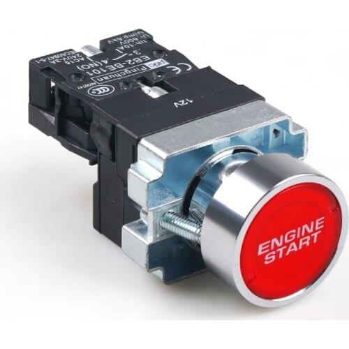 Car Ignition Switch 12V 10A LED Car Engine Power Start Ignition Starter Push Button Switch Car Accessories